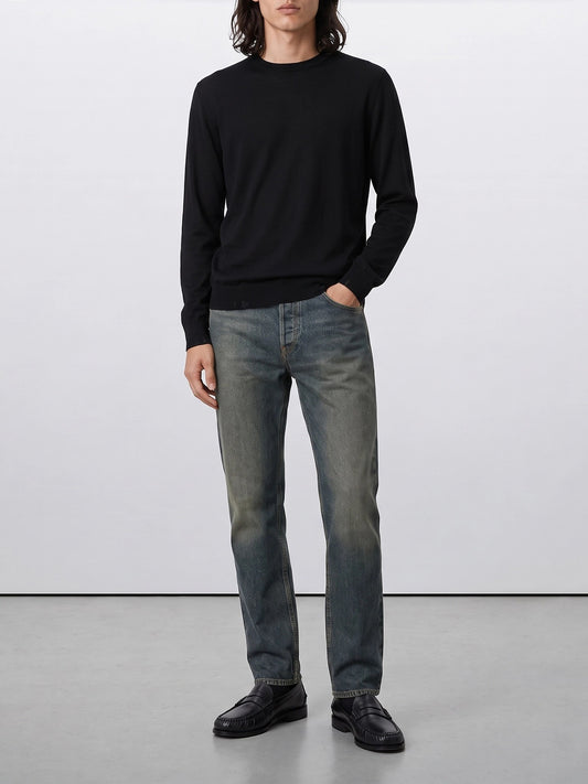 Crewneck sweaters Solid colour Black - Golden Goose Men | PLP | VIETTI Online Store | 2