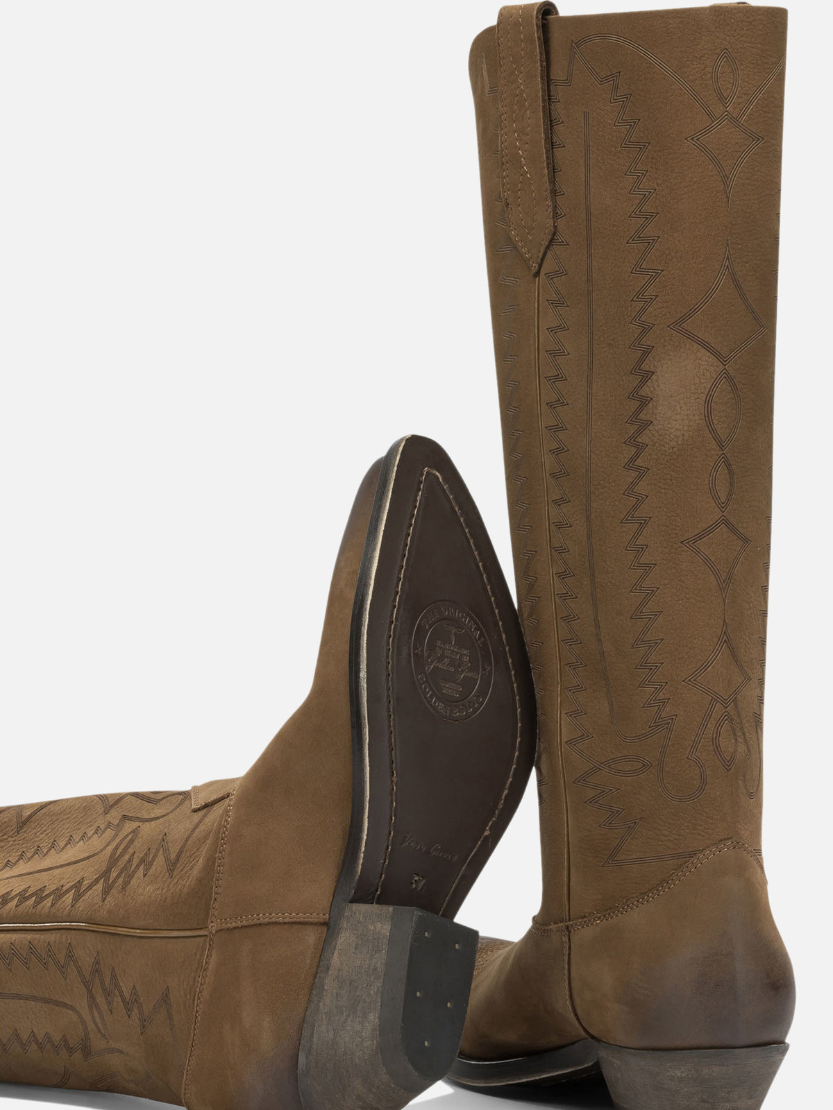 Golden Goose "Wish Star" Cowboy Boots Brown