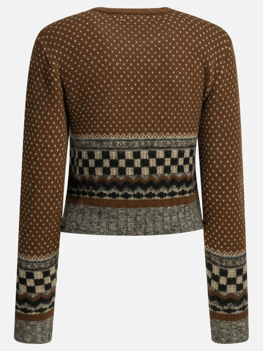 Crewneck sweaters Textured knit Brown - Golden Goose Women | PLP | VIETTI Online Store | 2
