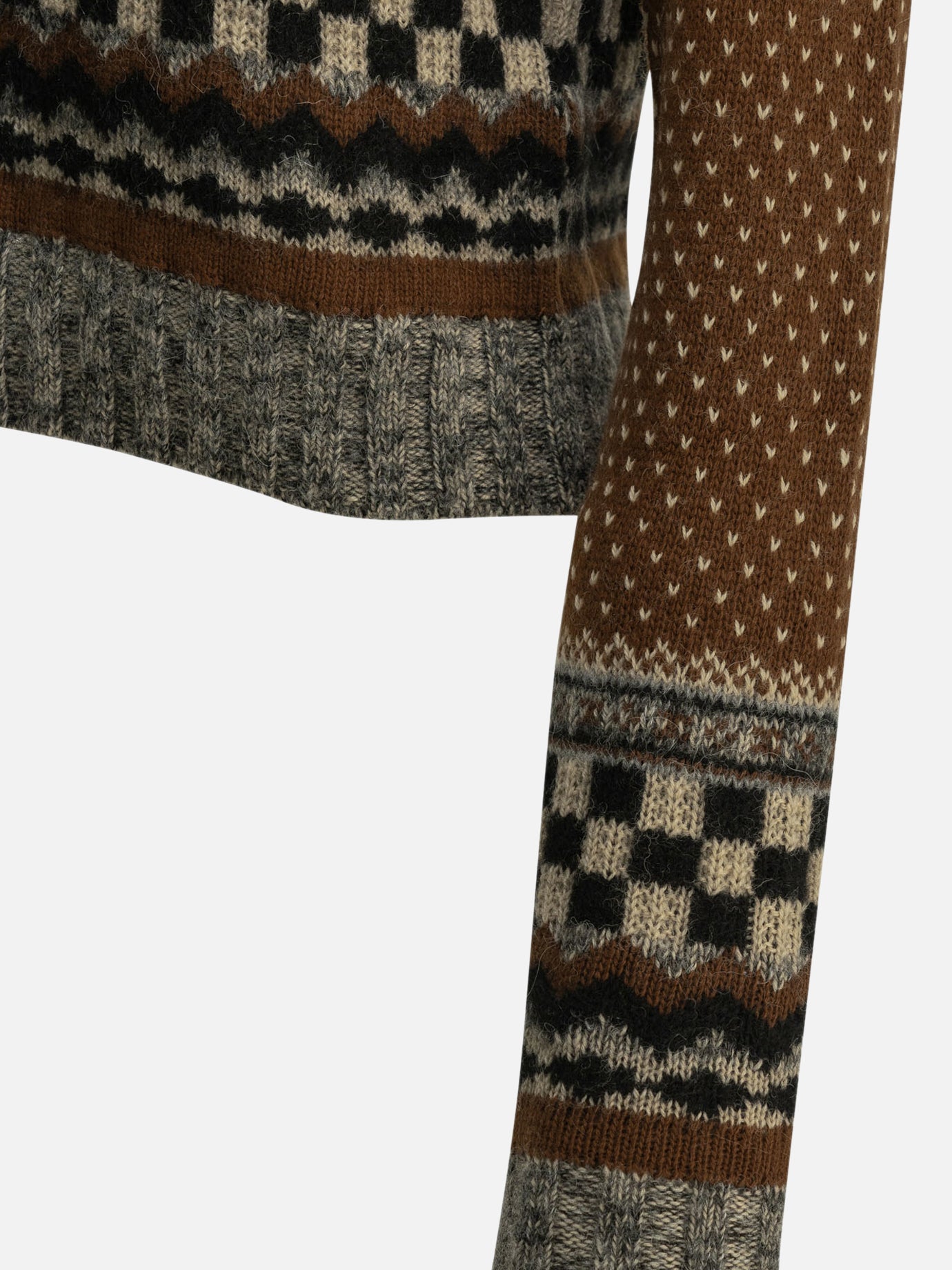 Crewneck sweaters Textured knit Brown - Golden Goose Women | PDP | VIETTI Online Store | Zoom-Modal_4