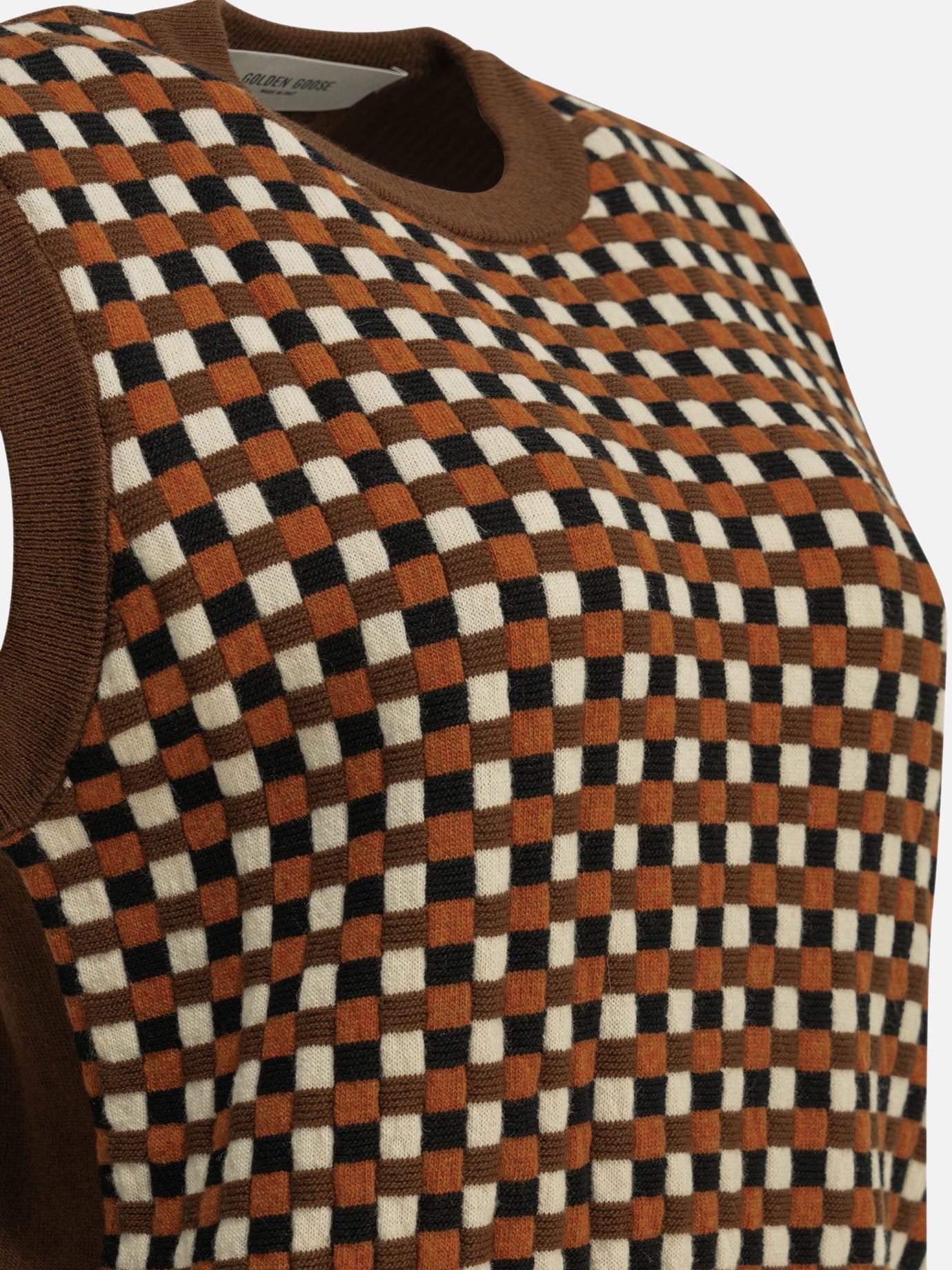 Vests Textured knit Brown - Golden Goose Women | PDP | VIETTI Online Store | Zoom-Modal_4