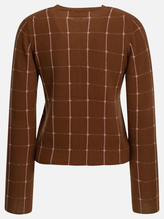 Guest in Residence "Jane Checker" Cardigan Brown