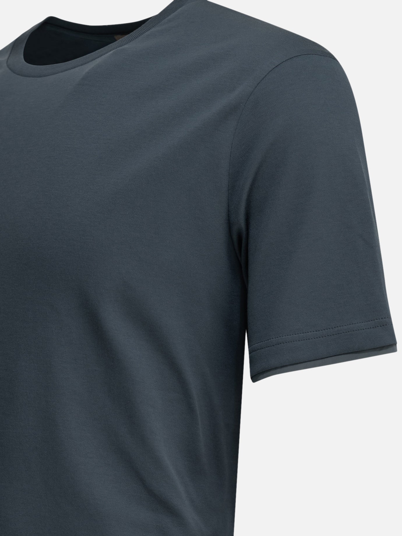 Crewneck t-shirts Solid colour Blue - Herno Men | PDP | VIETTI Online Store | Zoom-Modal_4