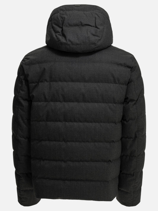 Herno Short flannel down jacket Grey