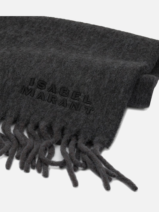 Isabel Marant "Firny" Fringed Scarf Grey