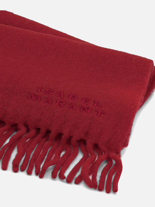 Isabel Marant "Firny" Fringed Scarf Red