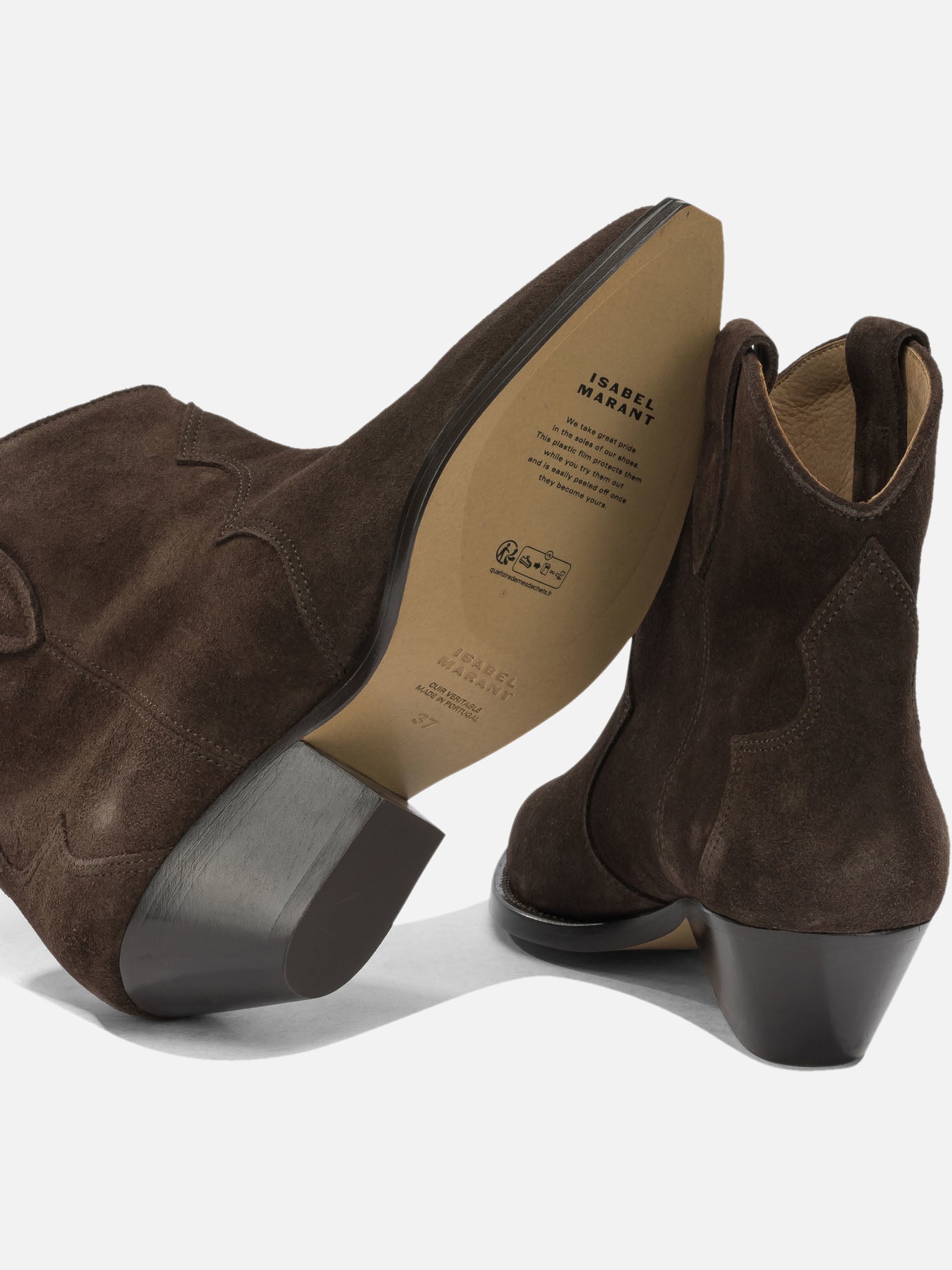 Cowboy 100% calf suede - 100% cow leather Brown - Isabel Marant Women | PDP | VIETTI Online Store | Zoom-Modal_5