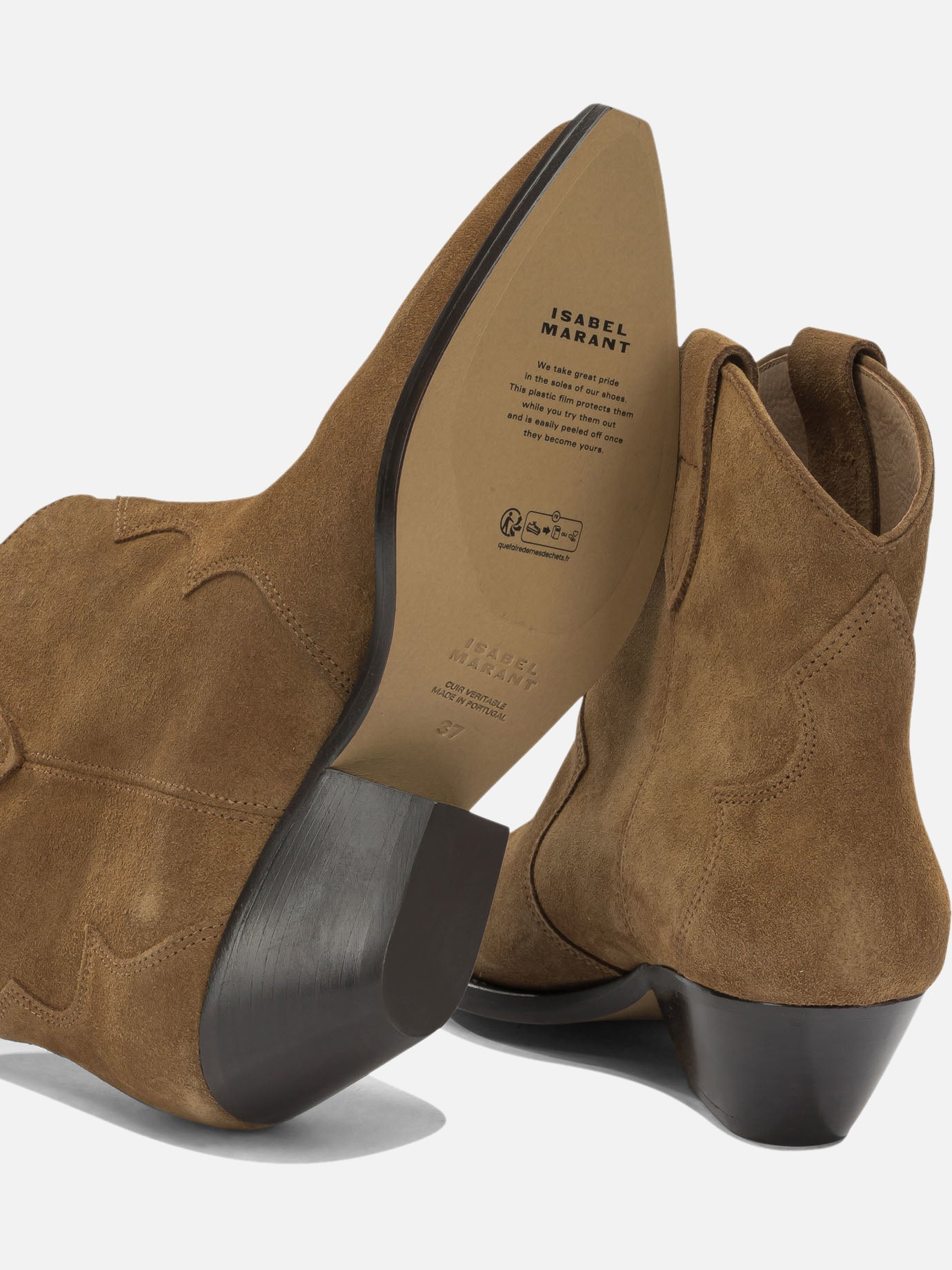 Cowboy 100% calf suede - 100% cow leather Brown - Isabel Marant Women | PDP | VIETTI Online Store | Zoom-Modal_5