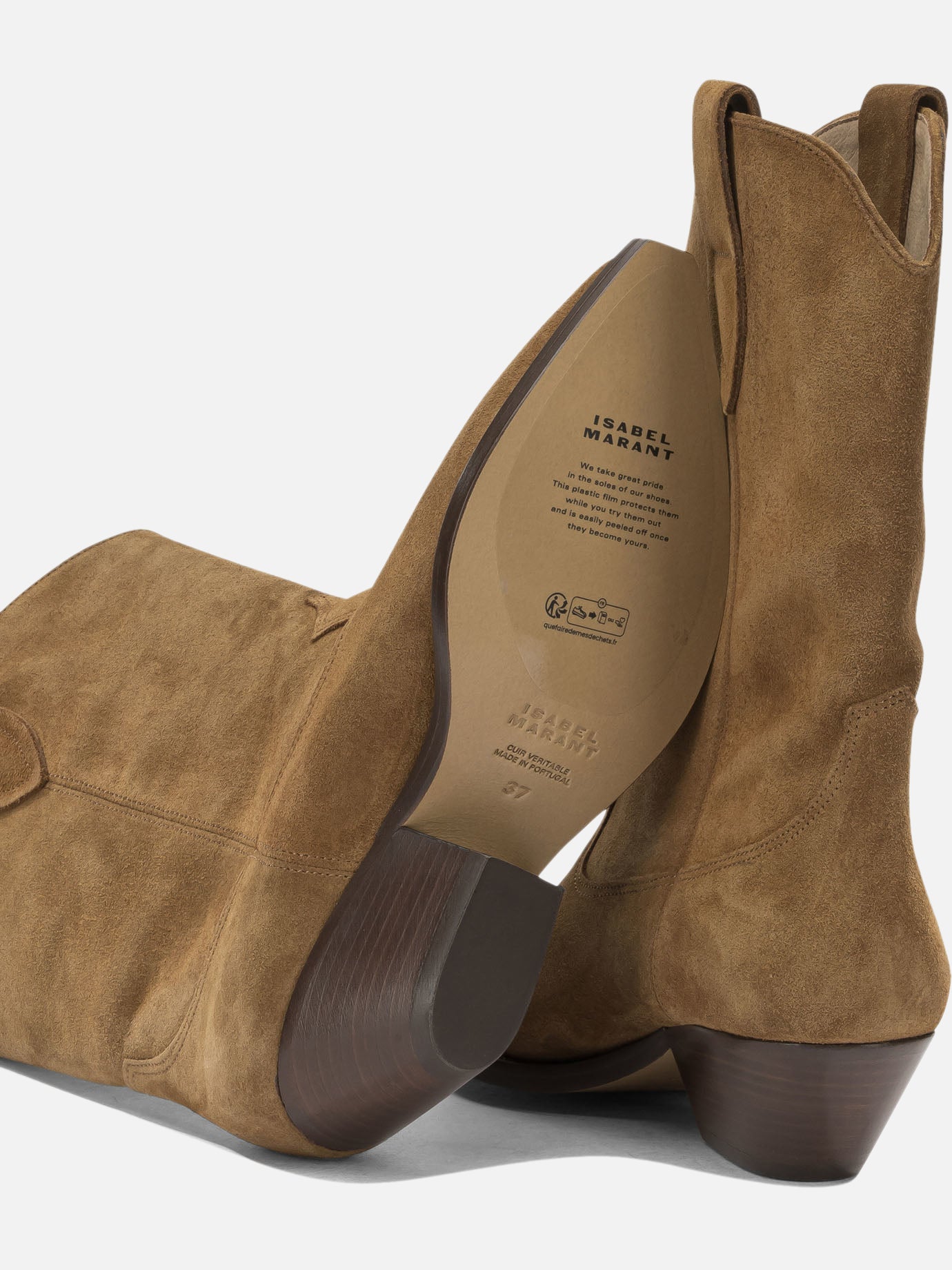 Cowboy 100% calf suede - 100% cow leather Brown - Isabel Marant Women | PDP | VIETTI Online Store | Zoom-Modal_5