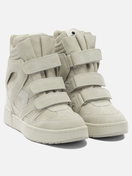 High top sneakers 100% cow leather - 100% rubber Beige - Isabel Marant Women | PLP | VIETTI Online Store | 2