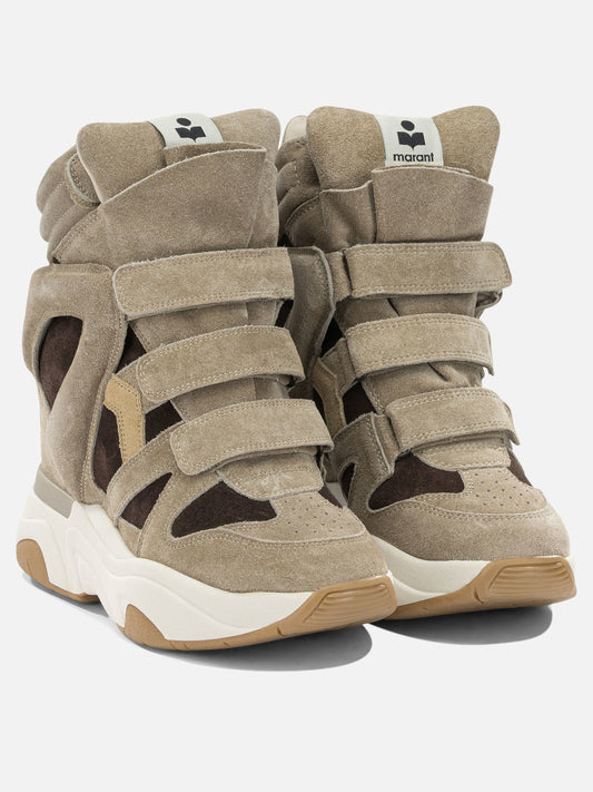 High top sneakers 100% leather - 100% rubber Brown - Isabel Marant Women | PLP | VIETTI Online Store | 2