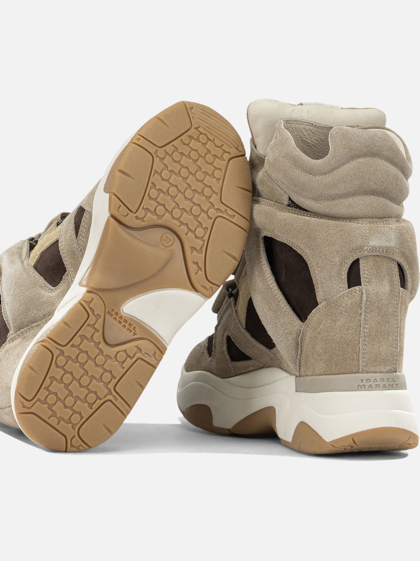 High top sneakers 100% cow leather - 100% rubber Brown - Isabel Marant Women | PDP | VIETTI Online Store | Zoom-Modal_5