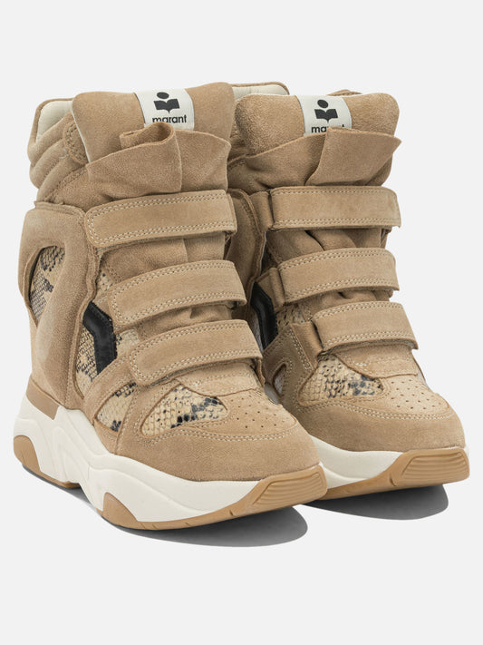 Isabel Marant "Balskee" High-Top Sneakers Beige