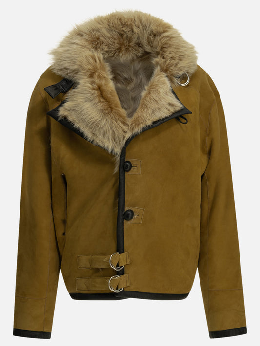 Isabel Marant "Roama" Shearling Jacket Beige