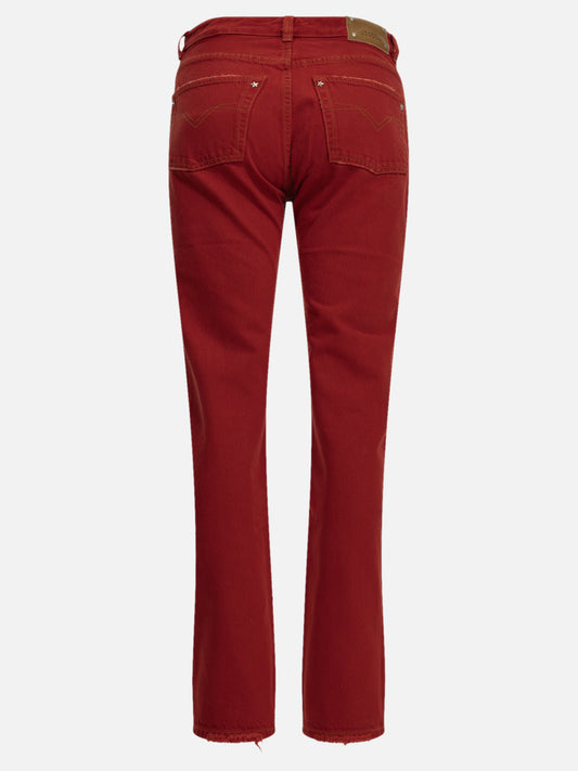 Isabel Marant "Daya" Straight-Leg Jeans Red