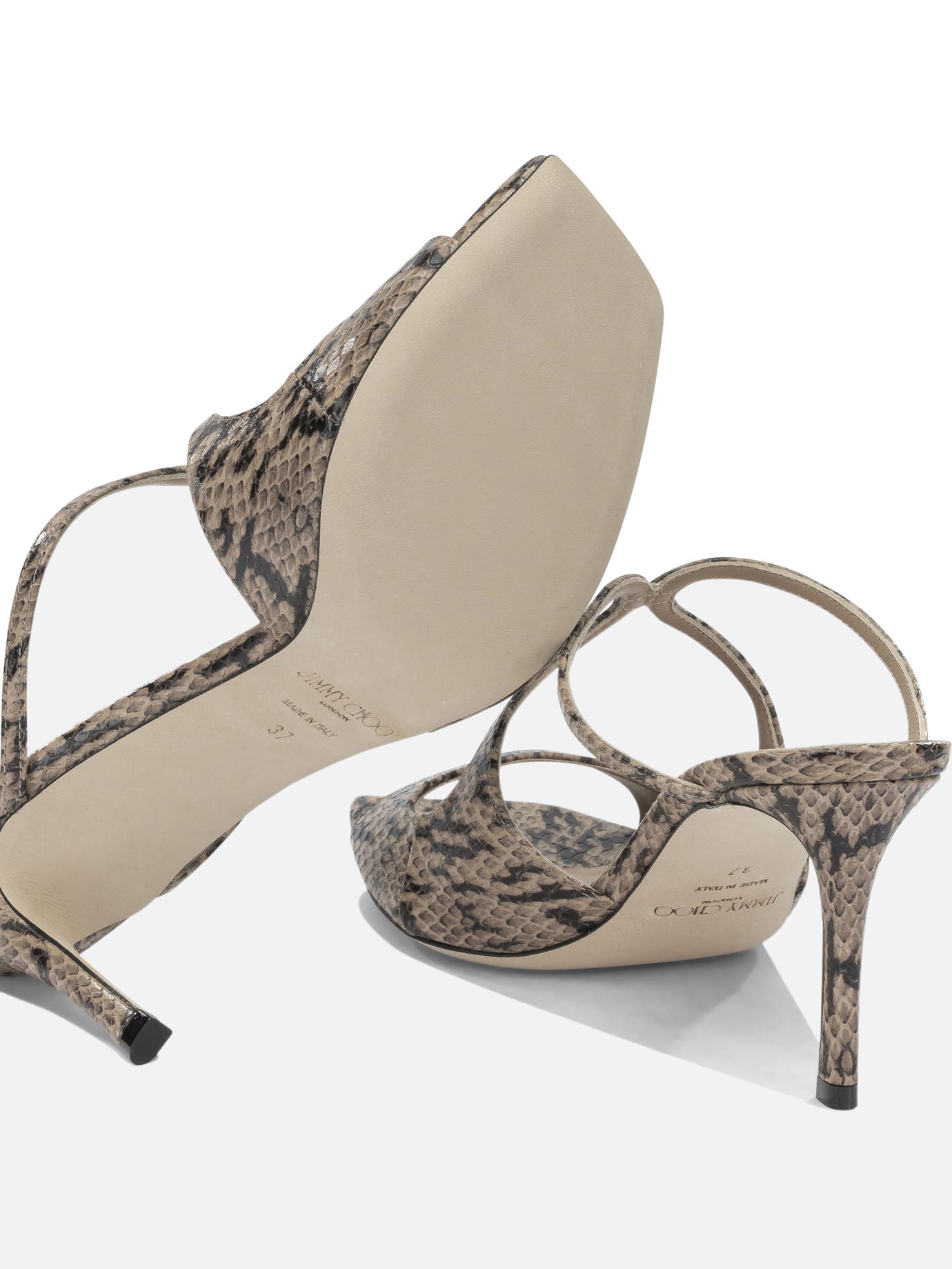 Heeled sandals 100% goat leather - 100% calf leather Beige - Jimmy Choo Women | PDP | VIETTI Online Store | Zoom-Modal_5