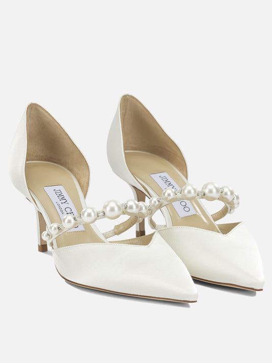 Pumps 90% textile 10% lamb leather - 100% calf leather White - Jimmy Choo Women | PDP | VIETTI Online Store | 2