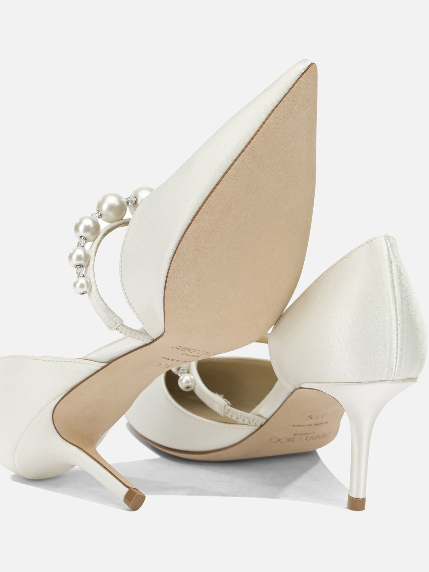 Pumps 90% textile 10% lamb leather - 100% calf leather White - Jimmy Choo Women | PDP | VIETTI Online Store | Zoom-Modal_5
