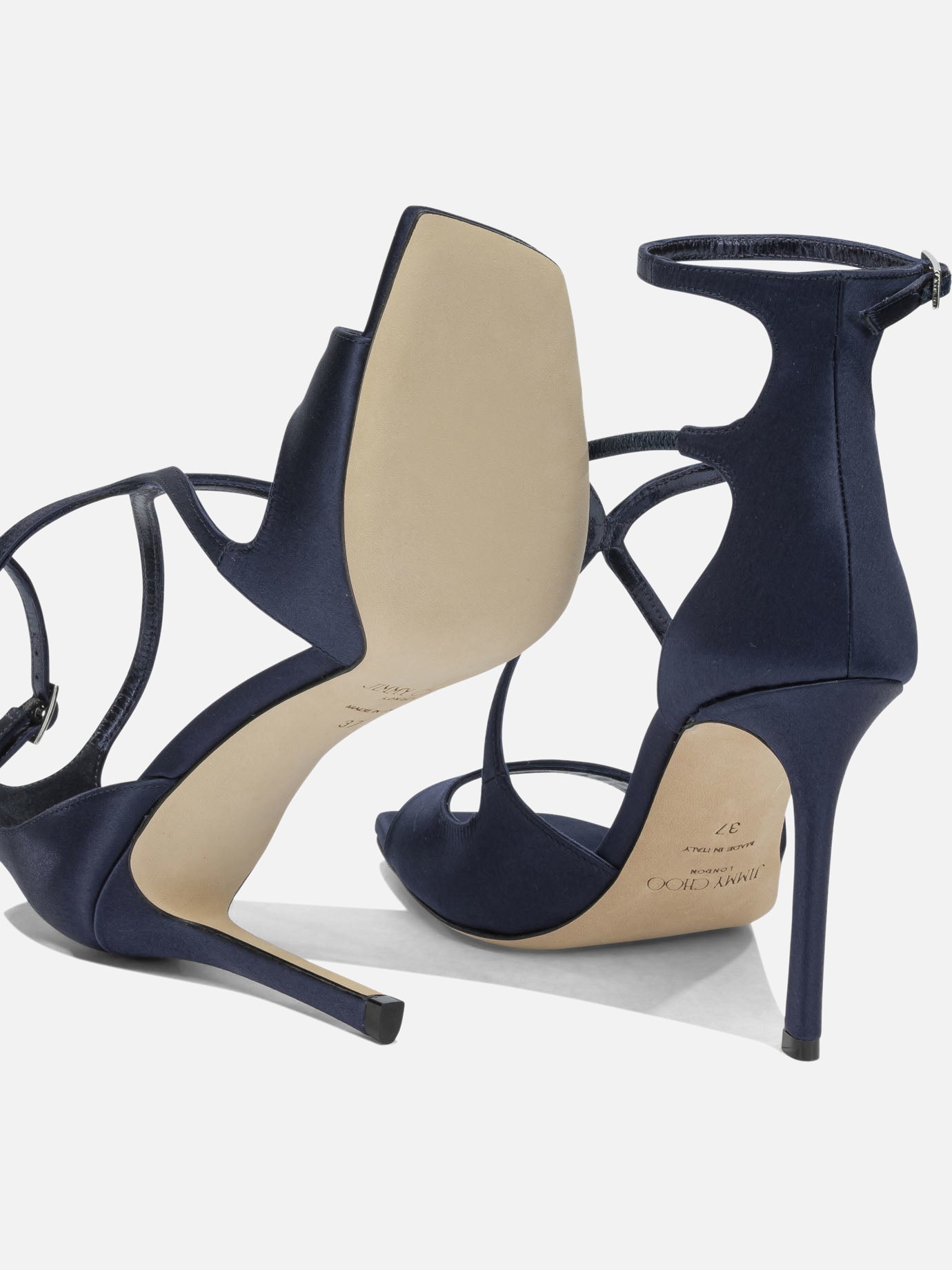 Sandali con tacco 100% fabric - 100% leather Blu - Jimmy Choo Donna | PDP | VIETTI Online Store | Zoom-Modal_5