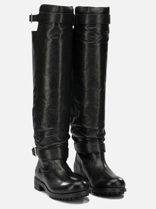 Knee-high 100% lamb leather - 100% rubber Black - Jimmy Choo Women | PLP | VIETTI Online Store | 2