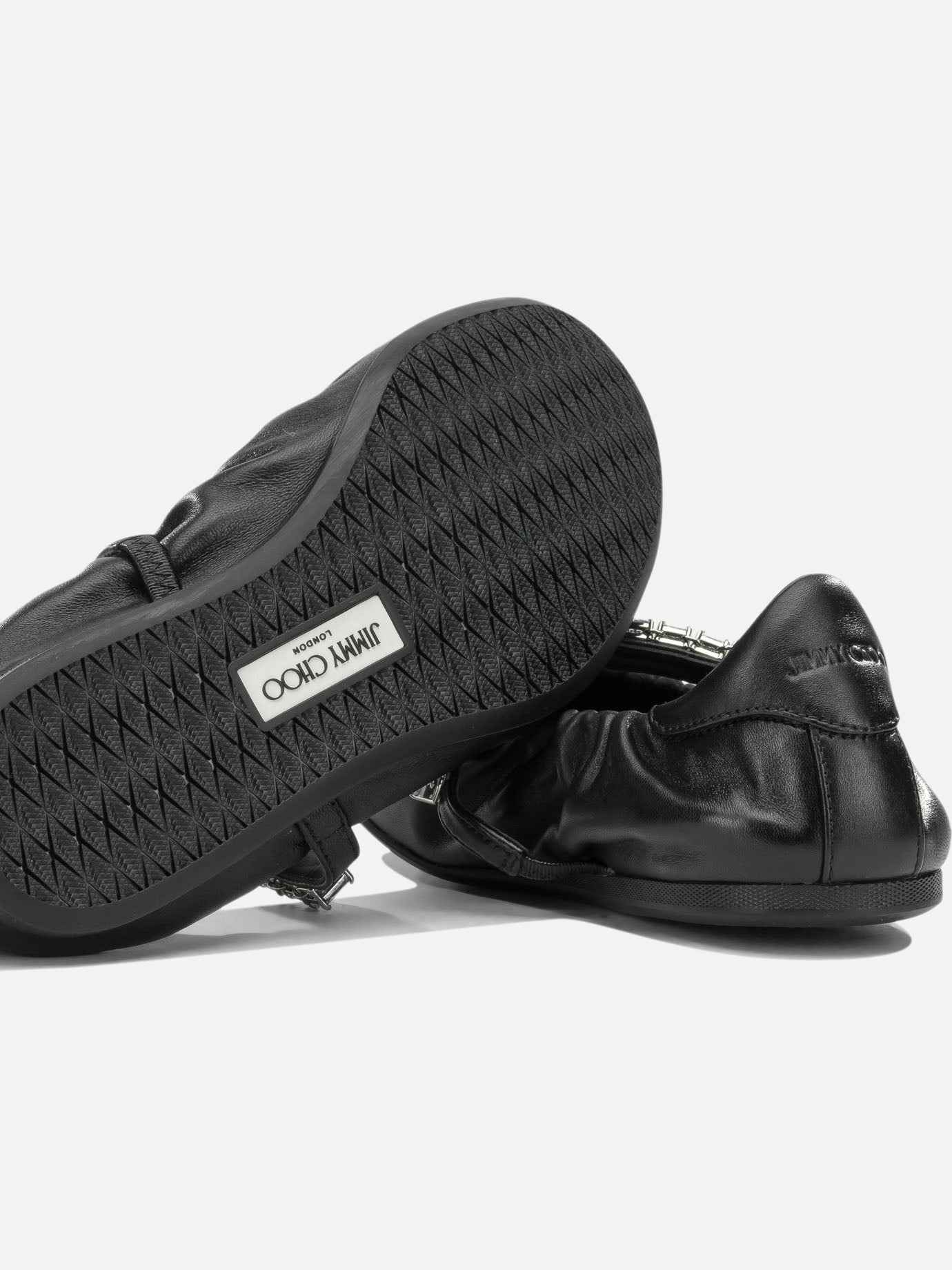 Classic ballet flats 90% sheep leather 10% calf leather - 100% rubber Black - Jimmy Choo Women | PDP | VIETTI Online Store | Zoom-Modal_5