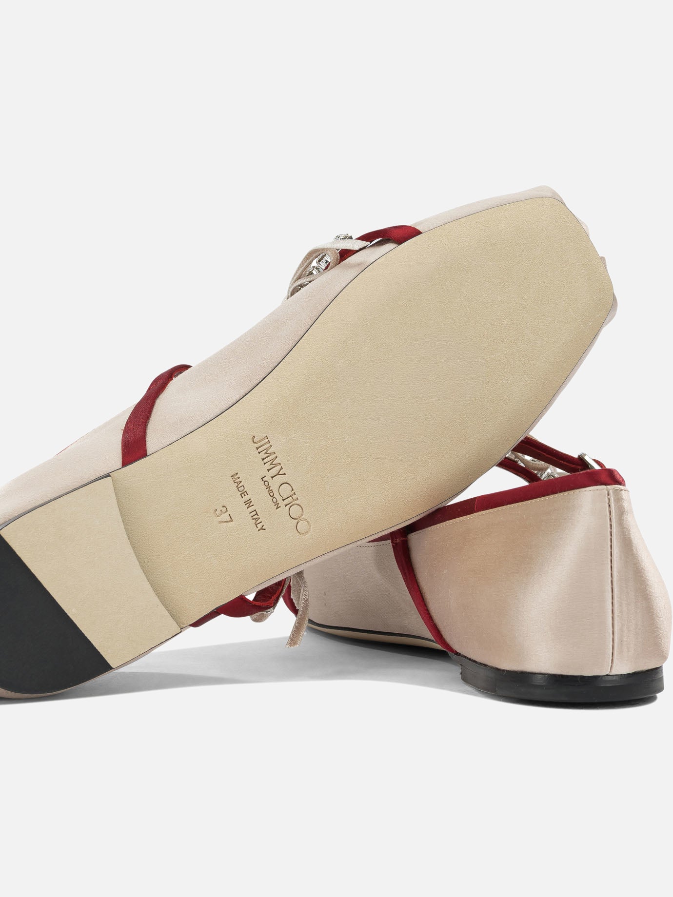 Mary Jane ballet flats 95% textile 5% lamb leather - 95% calf leather 5% rubber Pink - Jimmy Choo Women | PDP | VIETTI Online Store | Zoom-Modal_5