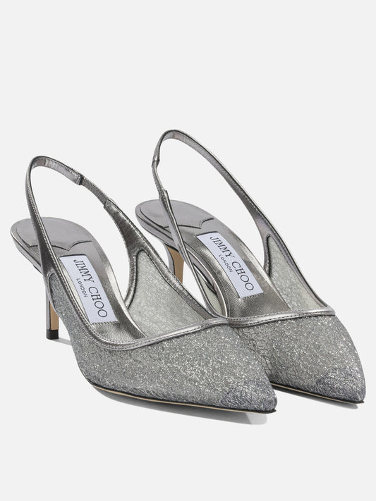 Slingbacks 100% fabric - 100% calf leather Grey - Jimmy Choo Women | PLP | VIETTI Online Store | 2