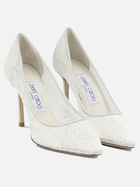 Pumps 90% textile 10% lamb leather - 100% calf leather White - Jimmy Choo Women | PDP | VIETTI Online Store | 2