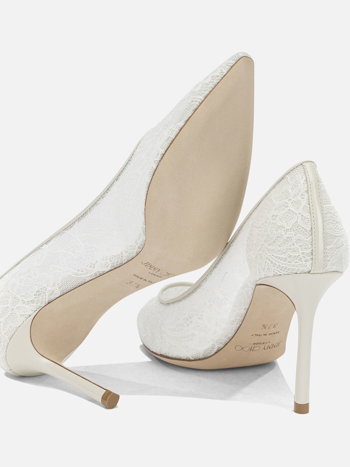 Pumps 90% textile 10% lamb leather - 100% calf leather White - Jimmy Choo Women | PDP | VIETTI Online Store | Zoom-Modal_5