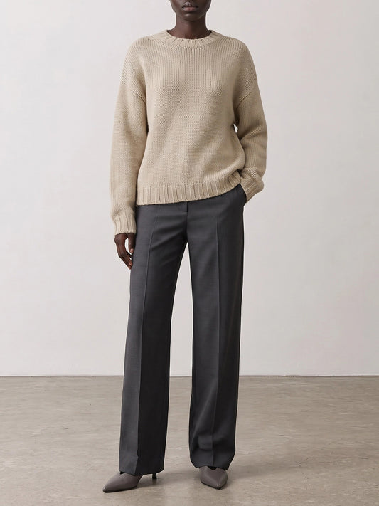 Crewneck sweaters Solid colour White - Khaite Women | PLP | VIETTI Online Store | 2
