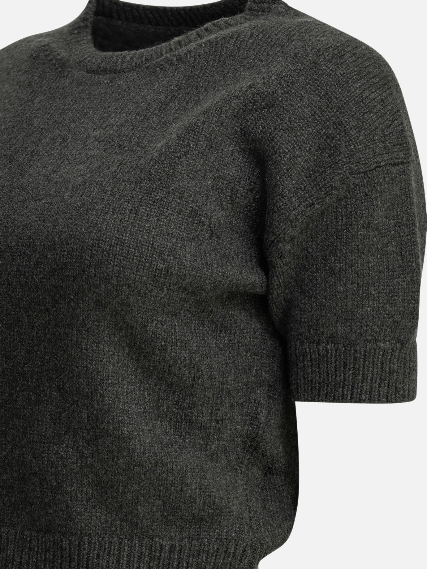 Crewneck sweaters Solid colour Grey - Khaite Women | PDP | VIETTI Online Store | Zoom-Modal_4