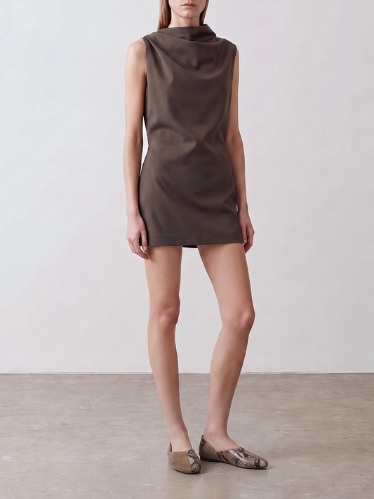 Mini dresses Solid colour Brown - Khaite Women | PLP | VIETTI Online Store | 2