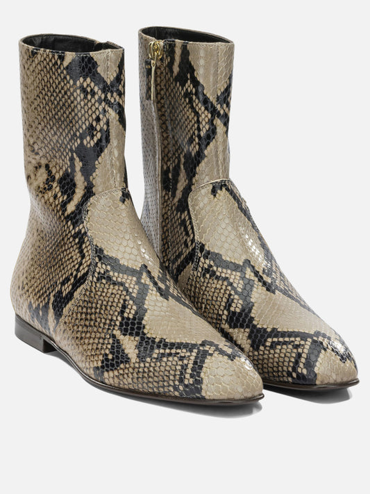 Zipped boots 100% calf leather - 100% calf leather Brown - Khaite Women | PLP | VIETTI Online Store | 2