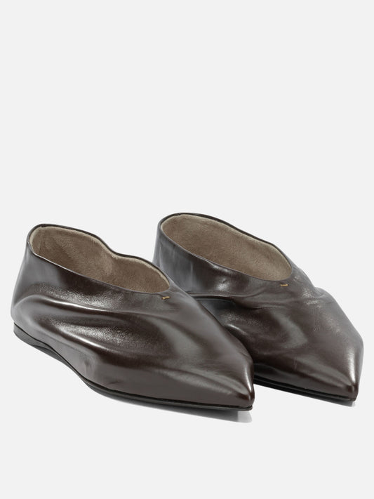 Classic ballet flats 100% calf leather - 100% calf leather Brown - Khaite Women | PLP | VIETTI Online Store | 2
