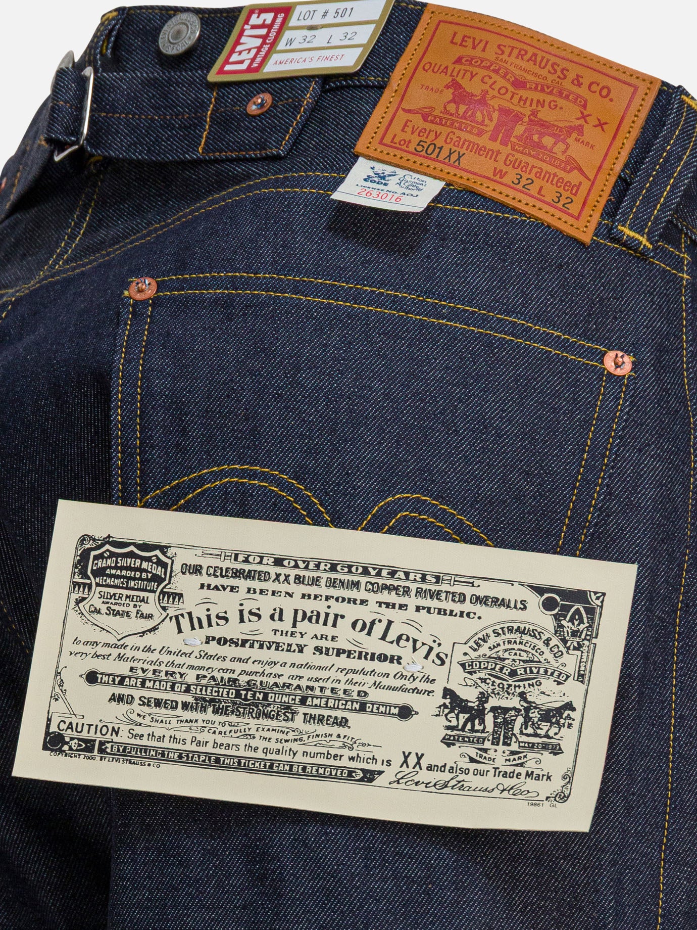 Straight-leg jeans Solid colour Blue - Levi's Men | PDP | VIETTI Online Store | Zoom-Modal_4