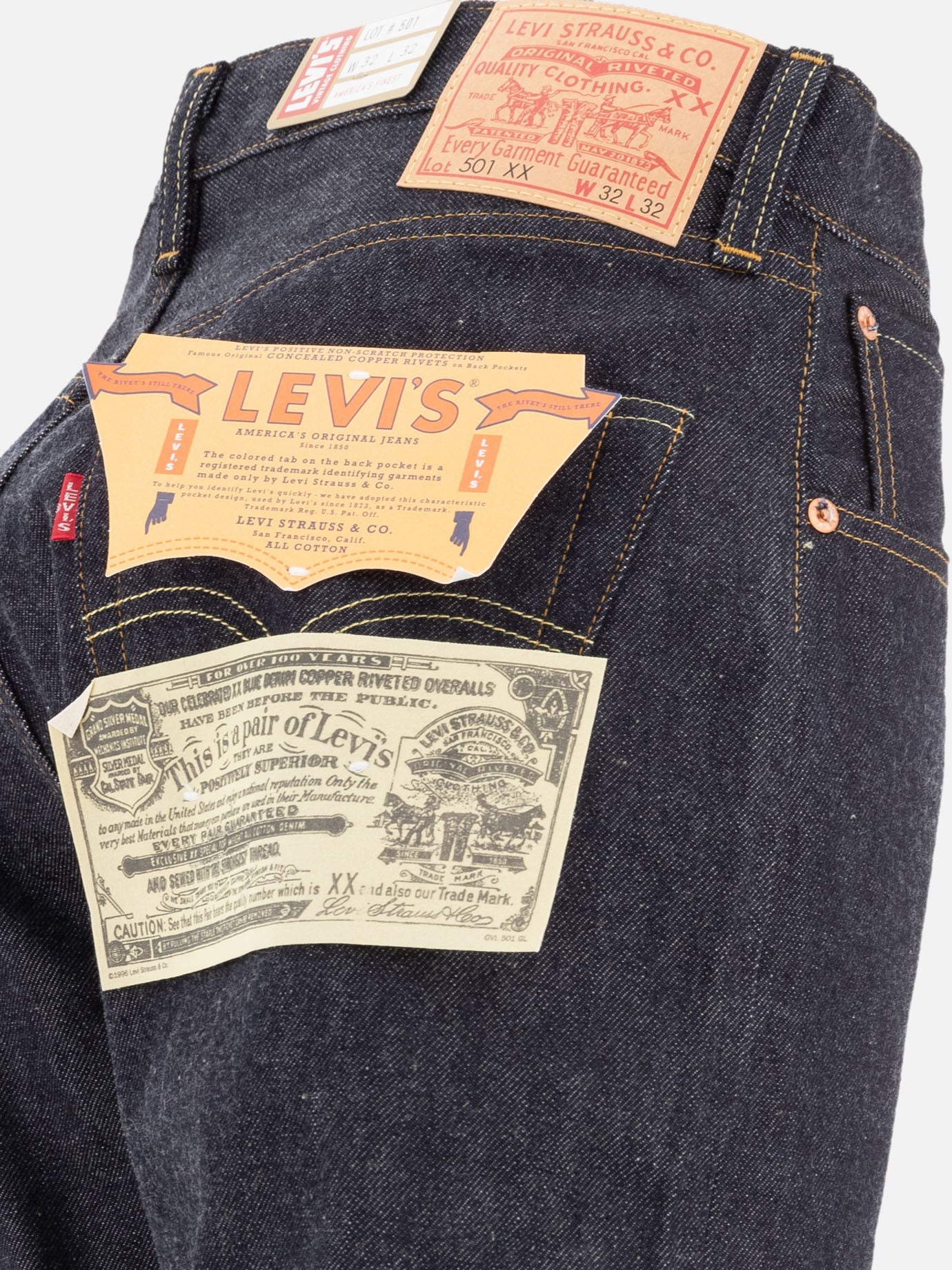Straight-leg jeans Solid colour Blue - Levi's Men | PDP | VIETTI Online Store | Zoom-Modal_4