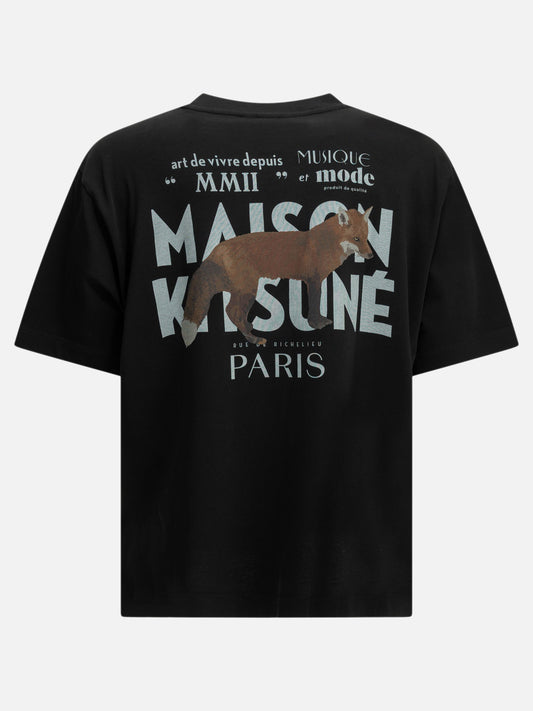 Maison Kitsuné "MMII Profile Fox" Crew-Neck T-Shirt Black