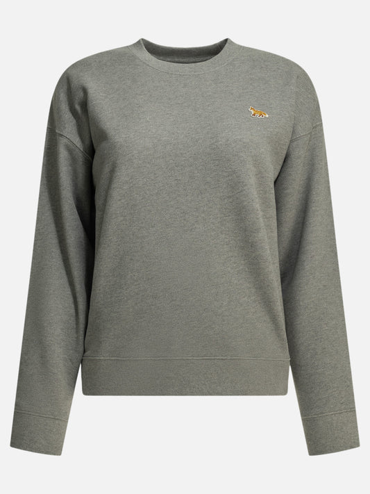 Maison Kitsuné "Baby Fox" Crew-Neck Sweatshirt Grey
