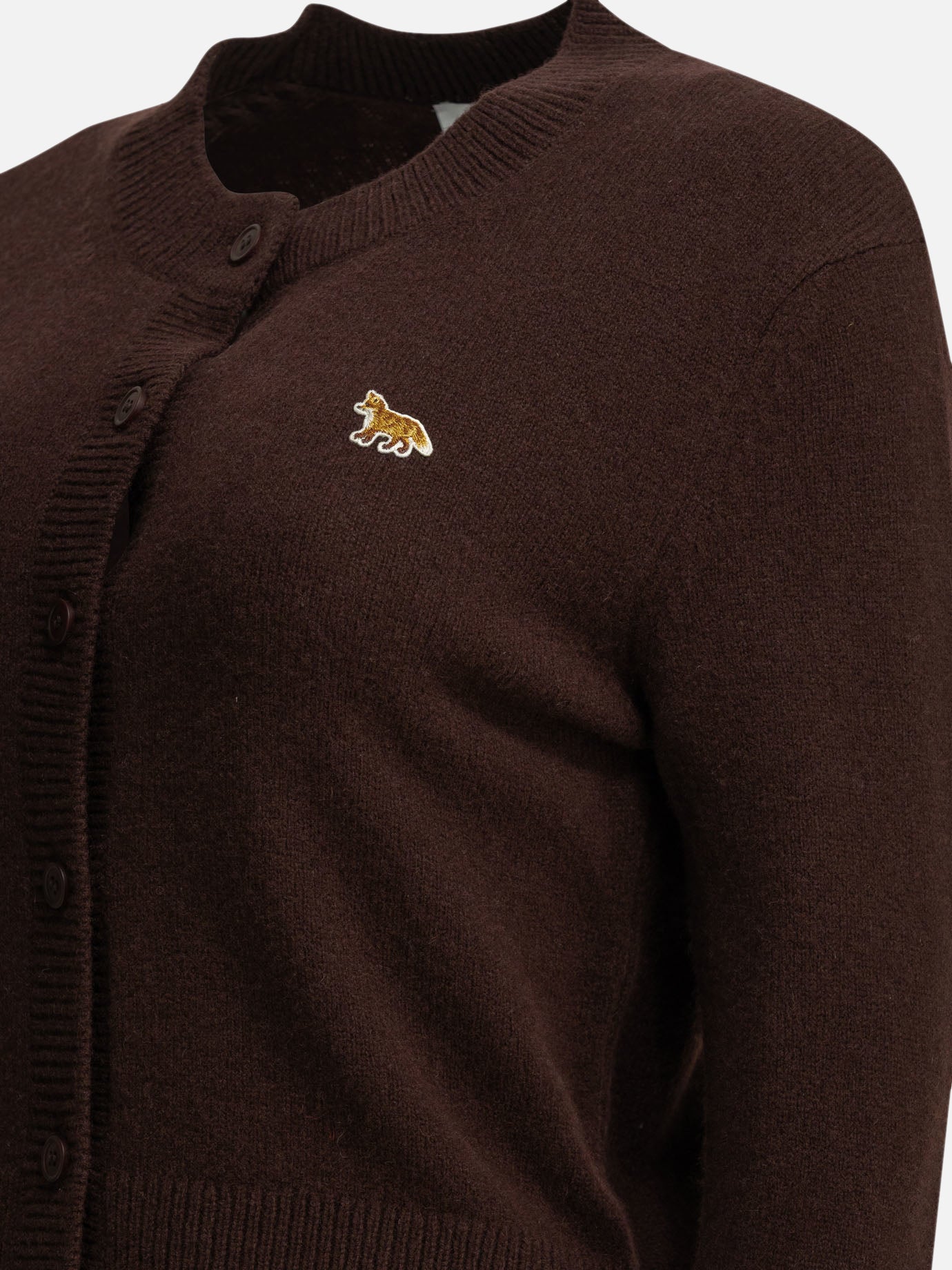 Cardigans Solid colour Brown - Maison Kitsuné Women | PDP | VIETTI Online Store | Zoom-Modal_4