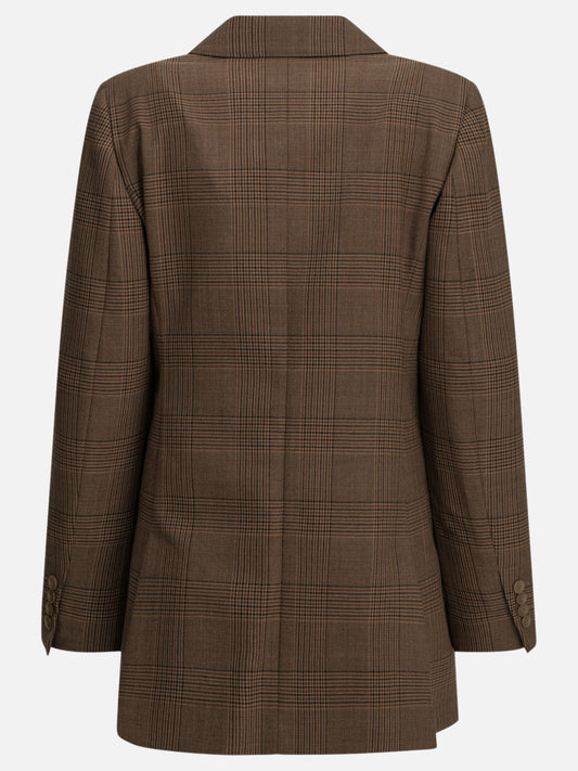 Max Mara Double-breasted wool blazer Brown
