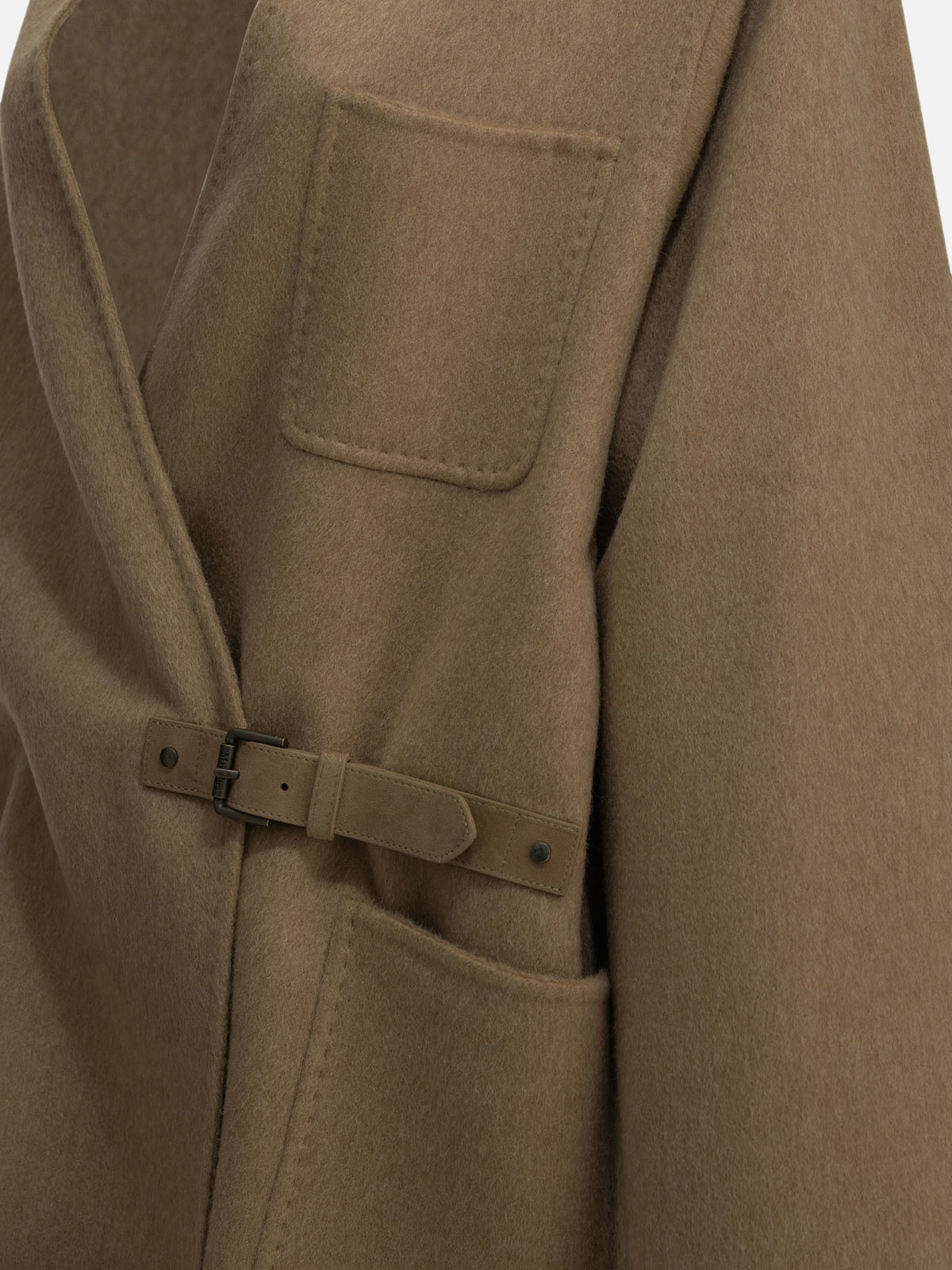 Max Mara Short coat in camel and mohair Beige