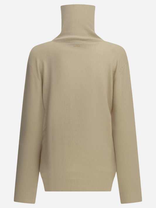 Max Mara Wool and cashmere turtleneck sweater Beige