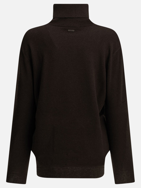 Max Mara Wool and cashmere turtleneck sweater Brown