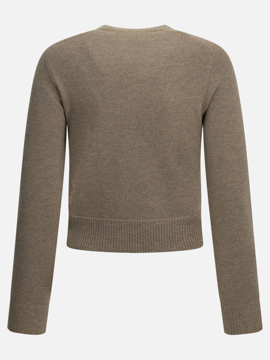 Max Mara Crew-neck sweater made of wool and cashmere Beige