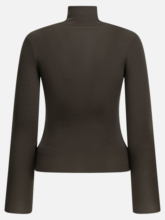 Max Mara Virgin wool turtleneck sweater Brown