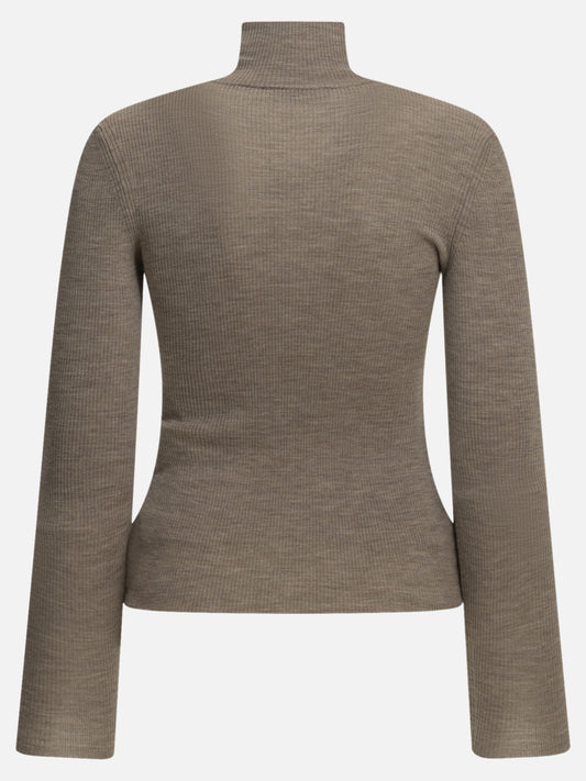 Max Mara Virgin wool turtleneck sweater Beige