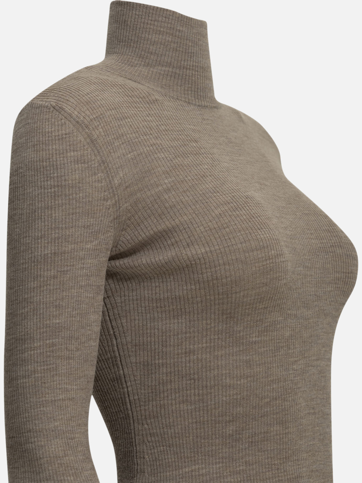 Max Mara Virgin wool turtleneck sweater Beige
