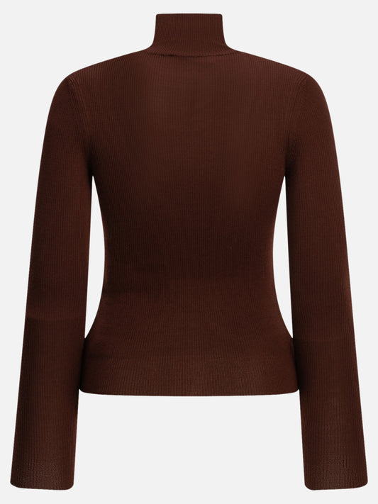 Max Mara Virgin wool turtleneck sweater Bordeaux