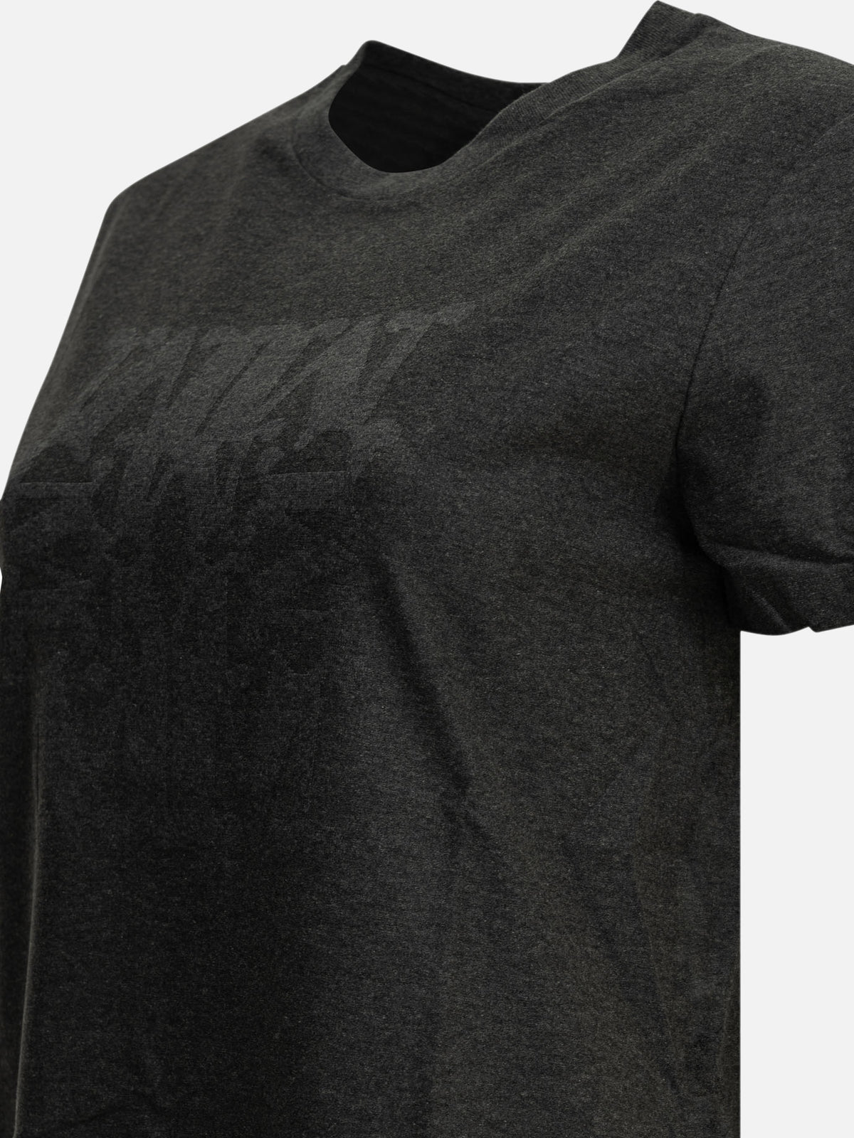 Max Mara Crewneck T-shirt with logo Grey