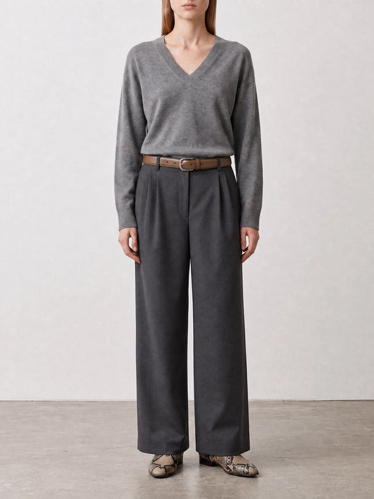 Tailored trousers Solid colour Grey - Max Mara S Women | PLP | VIETTI Online Store | 2